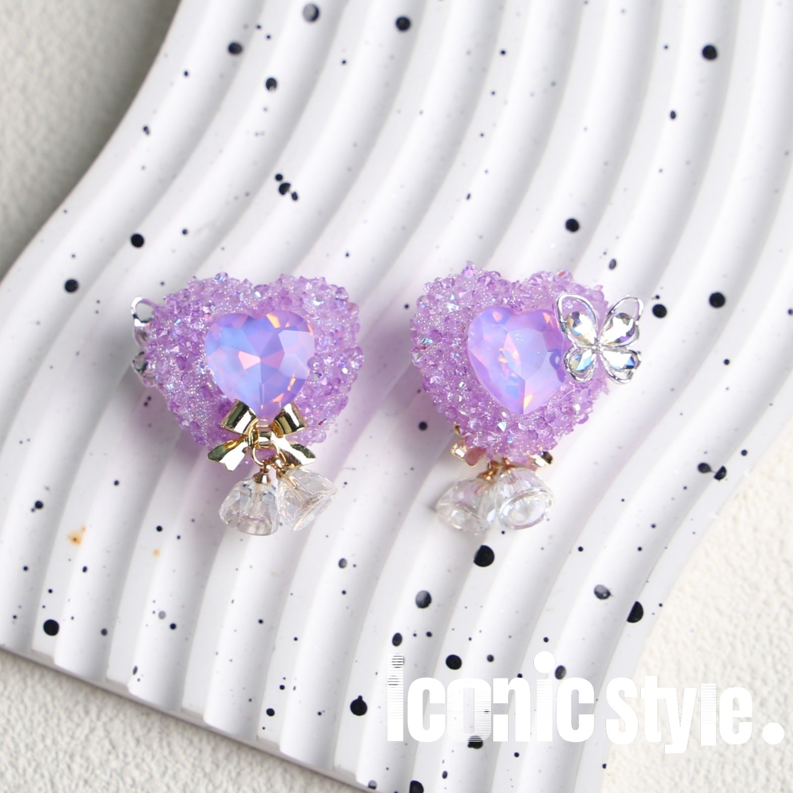 Wholesale 5PCS Angel Wing Butterfly Crystal Bell Love Diamond DIY Jewelry Accessories Loose Beads